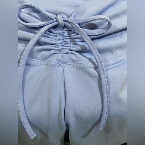 Pink Adjustable Waist Ruched V Leggings - Picture 10 of 11